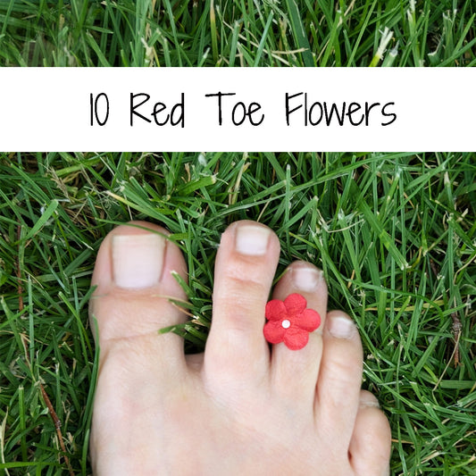 Toe Flower Red Flower Pack - 10 pack