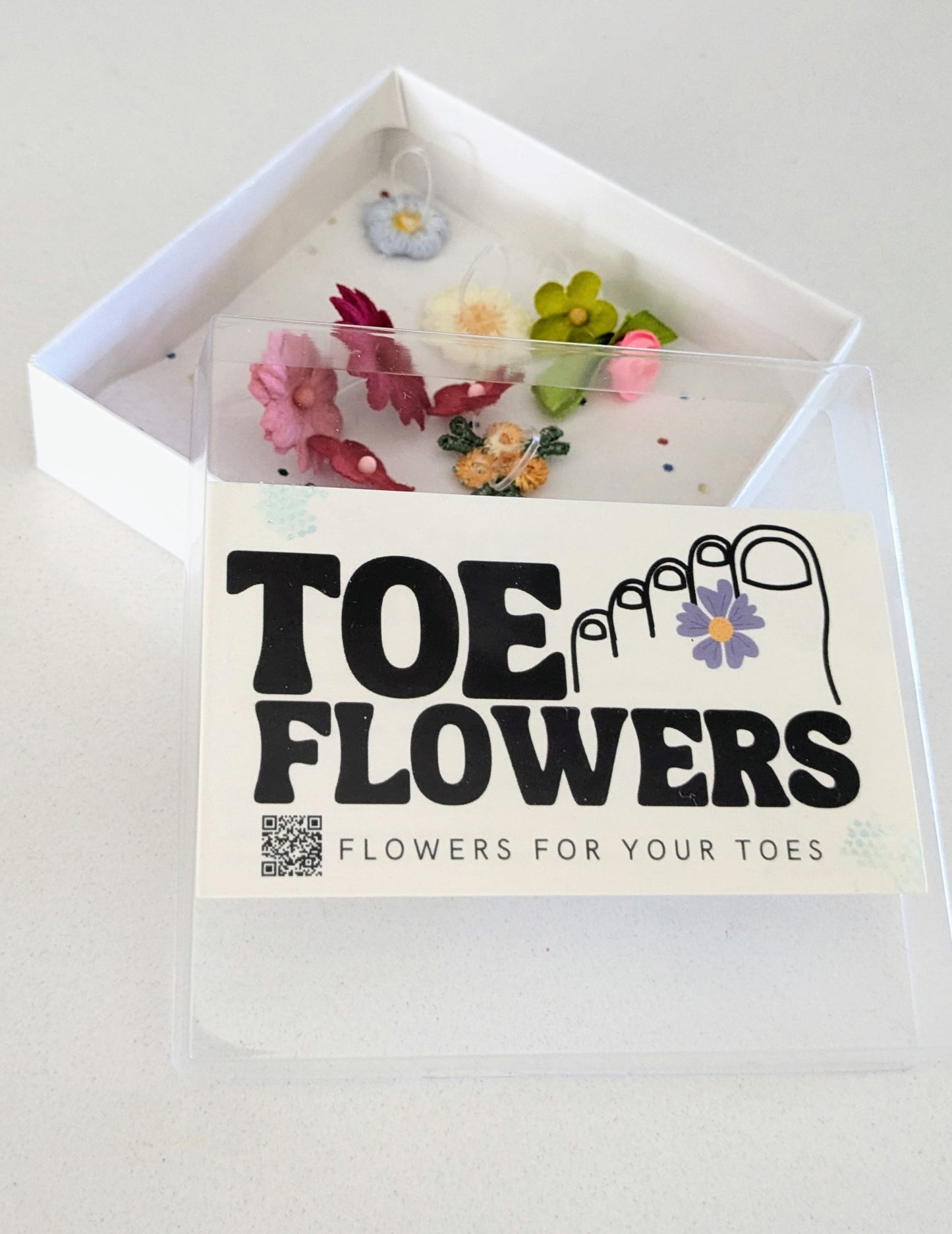 Pastel 10 pack toe flowers