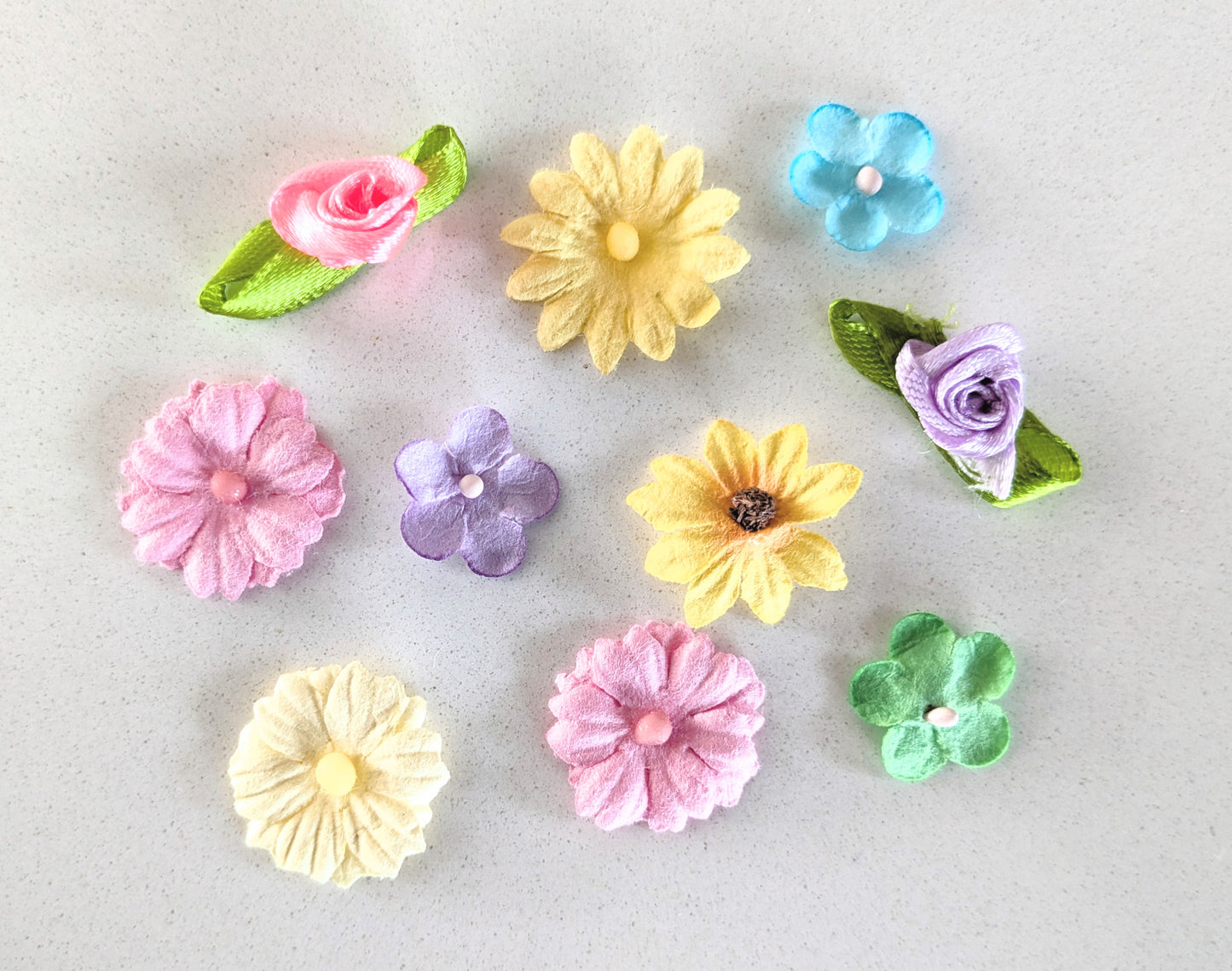 Pastel 10 pack toe flowers