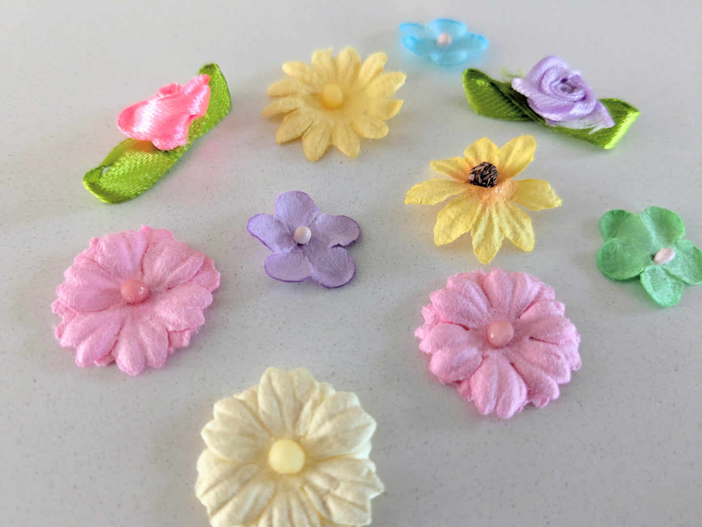 Pastel 10 pack toe flowers