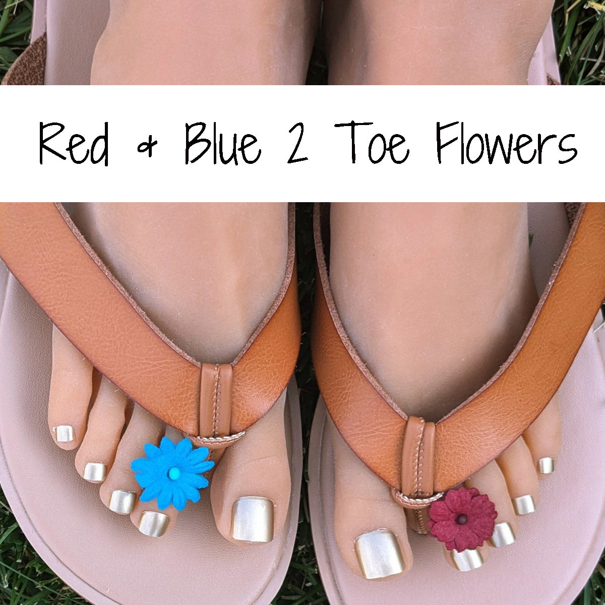 Red and Blue Toe Flower Pack