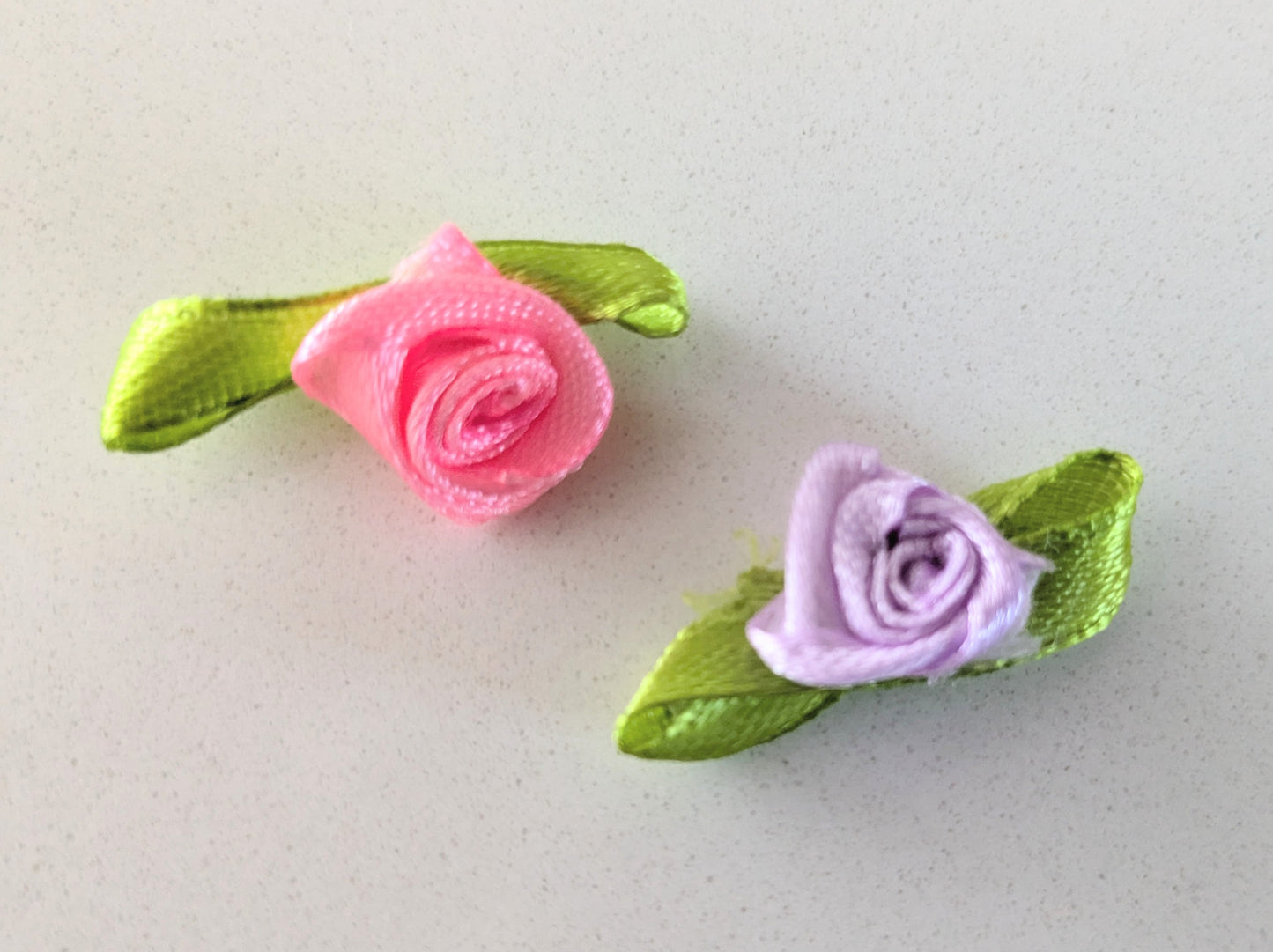 3 pack rose ribbon toe flowers